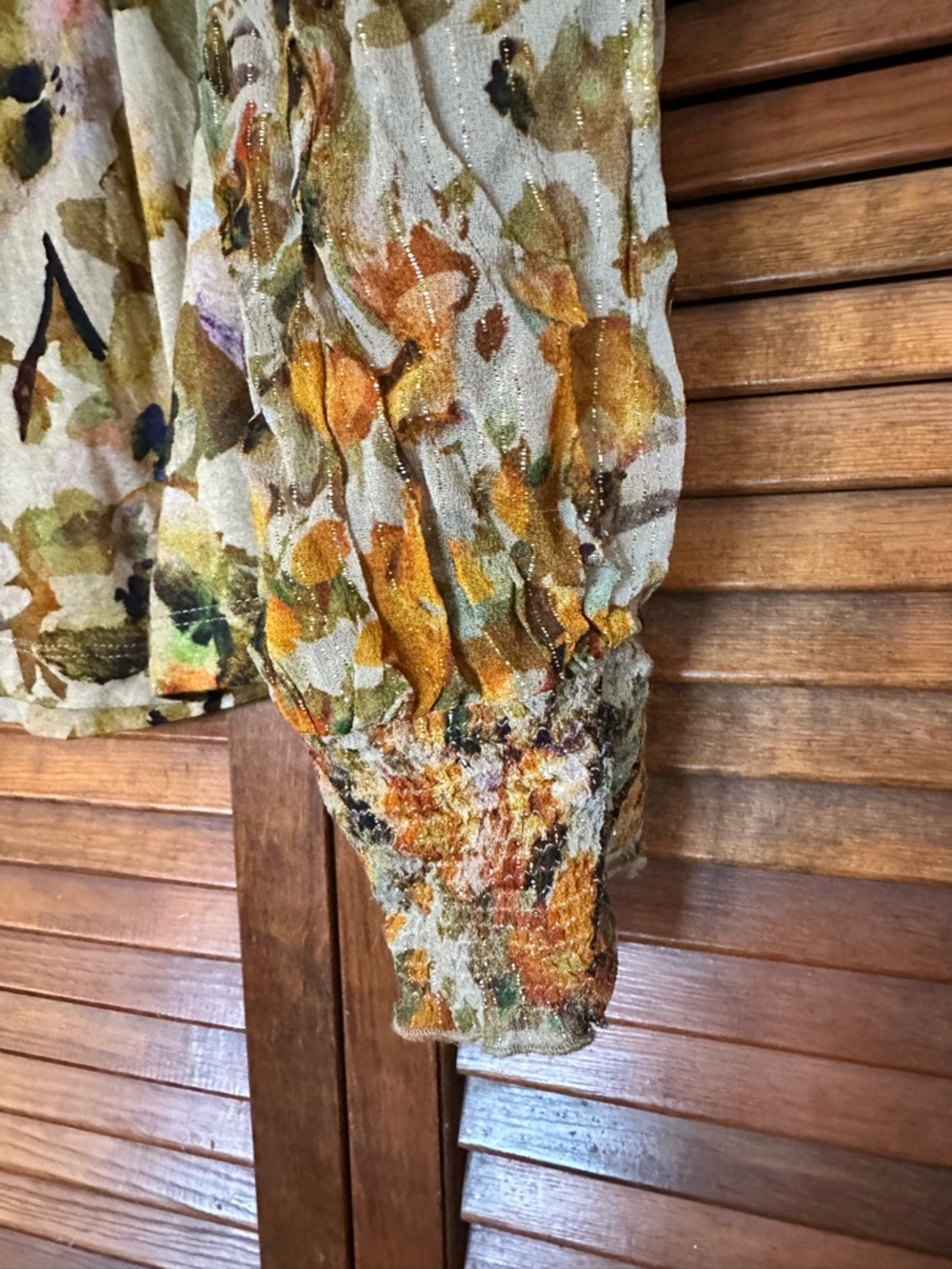 Blank London for Anthropologie gold sequin embellished blouse size medium - Picture 11 of 16